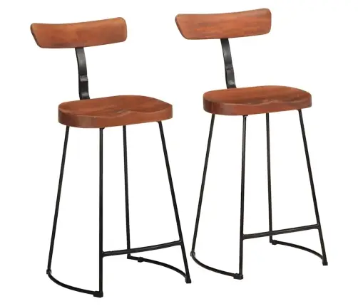 Bāra Krēsli, 2 Gab., 49X43X88 Cm, Mango Masīvkoks Vidaxl