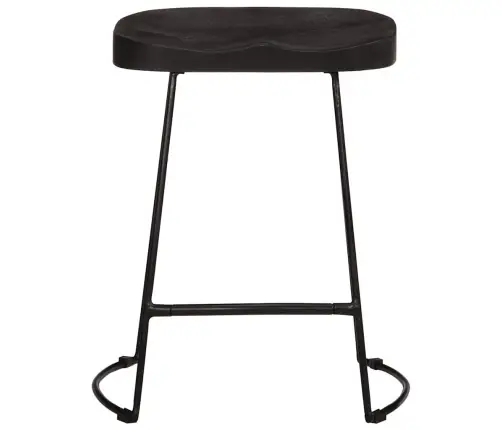 Bāra Krēsli, 2 Gab., Melni, 46X38X52 Cm, Mango Masīvkoks Vidaxl