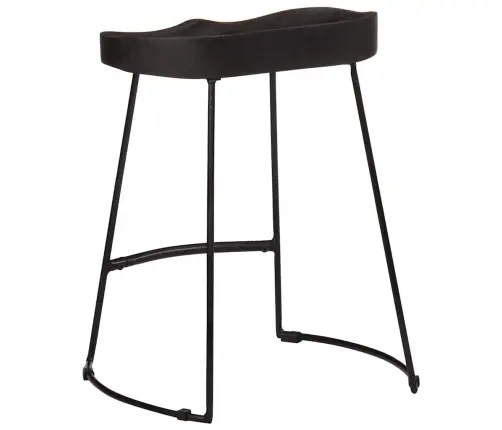 Bāra Krēsli, 2 Gab., Melni, 46X38X52 Cm, Mango Masīvkoks Vidaxl