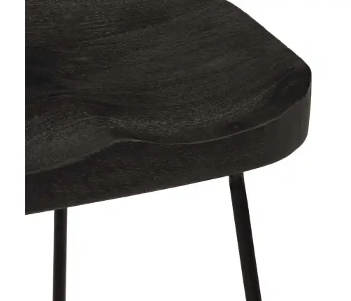 Bāra Krēsli, 2 Gab., Melni, 46X38X52 Cm, Mango Masīvkoks Vidaxl