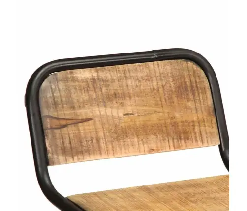 Bāra Krēsli 2 Gab 46X35,5X80 Cm Masīvkoka Raupja Mango Vidaxl