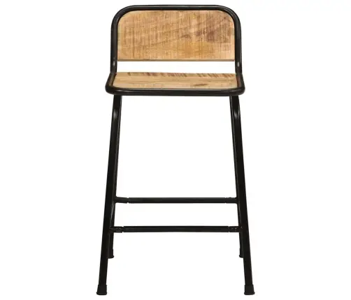 Bāra Krēsli, 4 Gab., 46X35,5X70 Cm, Masīvkoka Raupja Mango Vidaxl