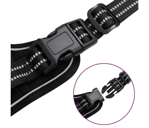 Diržai Šunims Su Atspindinčiomis Juostelėmis, Juodi, S