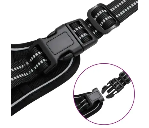 Diržai Šunims Su Atspindinčiomis Juostelėmis, Juodi, M