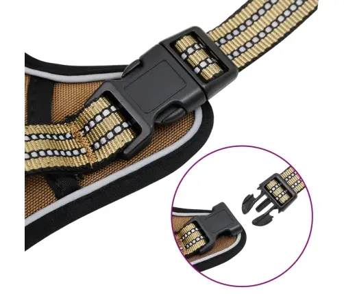 Koera Traksid Helkurribadega, Reguleeritav, Pruun M