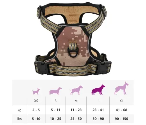 Šunų Petnešos Su Šviesą Atspindinčiomis Juostelėmis, Rudas, L