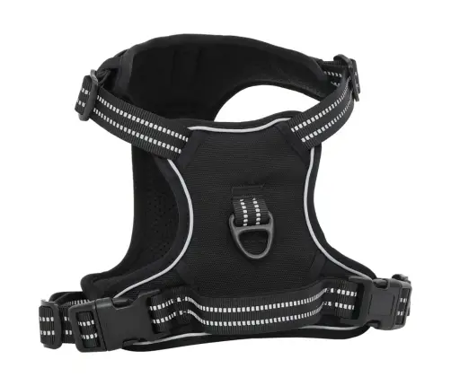 Diržai Šunims Su Atspindinčiomis Juostelėmis, Juodi, Xl