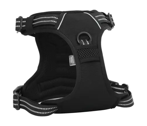 Diržai Šunims Su Atspindinčiomis Juostelėmis, Juodi, Xl