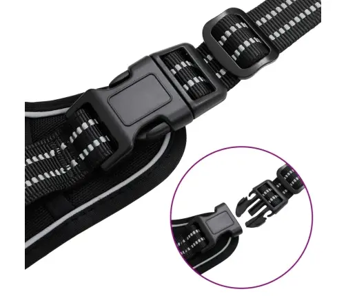 Suņu Siksnas Ar Pavadu Un Kakla Siksnu, Regulējamas, Melnas, S Vidaxl