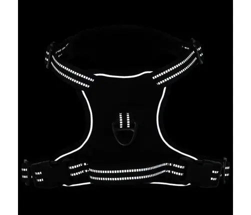 Suņu Siksnas Ar Pavadu Un Kakla Siksnu, Regulējamas, Melnas, M Vidaxl