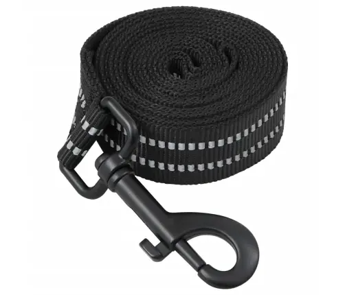 Suņu Siksnas Ar Pavadu Un Kakla Siksnu, Regulējamas, Melnas, M Vidaxl