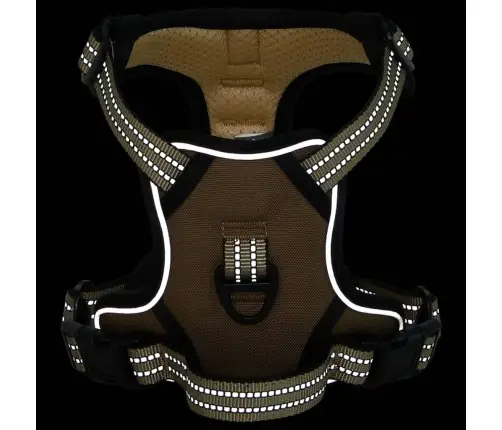 Suņu Siksnas Ar Pavadu Un Kakla Siksnu, Regulējamas, Brūnas, M Vidaxl