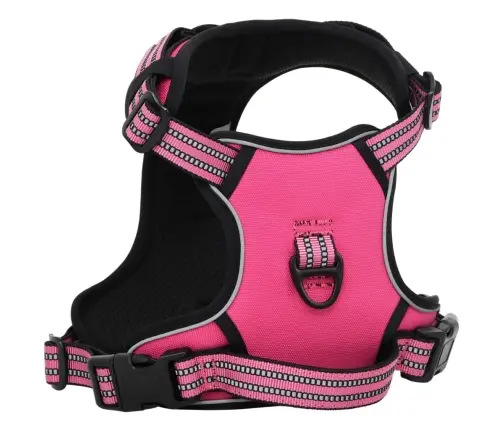 Koera Traksid Rihma Ja Kaelarihmaga, Reguleeritav, Roosa M