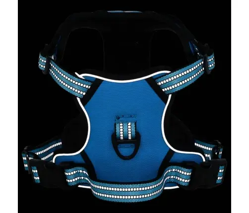 Suņu Siksnas Ar Pavadu Un Kakla Siksnu, Regulējamas, Zilas, L Vidaxl