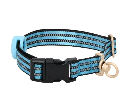 Suņu Siksnas Ar Pavadu Un Kakla Siksnu, Regulējamas, Zilas, L Vidaxl