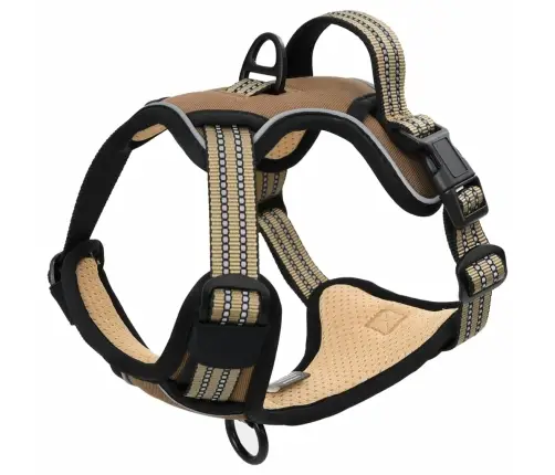 Suņu Siksnas Ar Pavadu Un Kakla Siksnu, Regulējamas, Brūnas, L Vidaxl