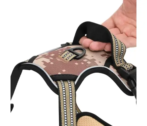 Suņu Siksnas Ar Pavadu Un Kakla Siksnu, Regulējamas, Brūnas, L Vidaxl