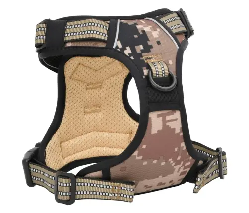 Suņu Siksnas Ar Pavadu Un Kakla Siksnu, Regulējamas, Brūnas, L Vidaxl