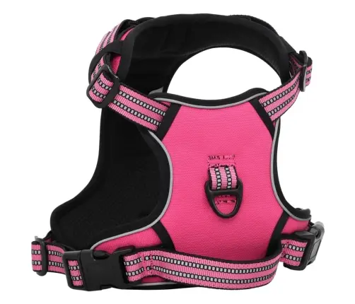 Suņu Siksnas Ar Pavadu Un Kakla Siksnu, Regulējamas, Rozā, L Vidaxl