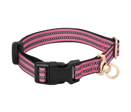 Suņu Siksnas Ar Pavadu Un Kakla Siksnu, Regulējamas, Rozā, L Vidaxl