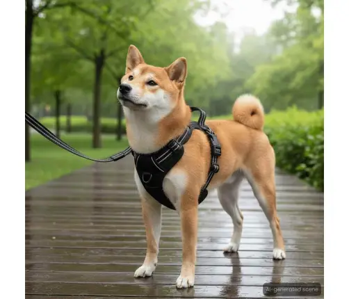 Suņu Siksnas Ar Pavadu Un Kakla Siksnu, Regulējamas, Zilas, Xl Vidaxl