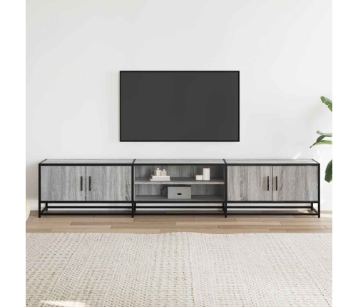 Tv Skapītis, Pelēka Ozolkoka, 210X35X41 Cm, Inženierijas Koks Vidaxl