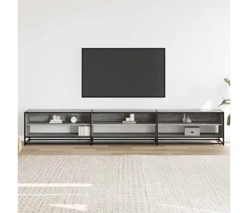 Tv Skapītis, Pelēka Ozola Krāsa, 270X40X46Cm, Inženierijas Koks Vidaxl