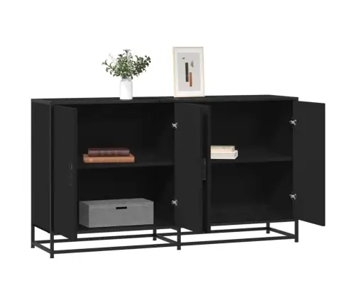 Bufete Melns 134X35X76 Cm Engineered Wood Vidaxl