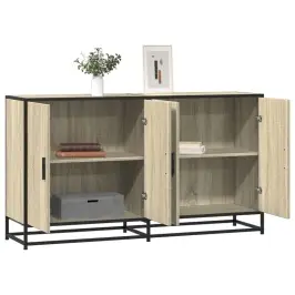 Kumode, Ozolkoka Krāsa, 134X35X76 Cm, Inženierijas Koks Vidaxl