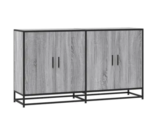 Kumode, Pelēka Ozolkoka, 134X35X76 Cm, Inženierijas Koks Vidaxl