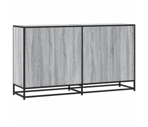 Kumode, Pelēka Ozolkoka, 134X35X76 Cm, Inženierijas Koks Vidaxl