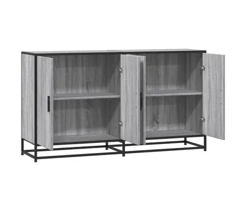 Kumode, Pelēka Ozolkoka, 134X35X76 Cm, Inženierijas Koks Vidaxl