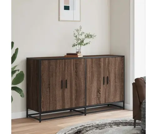 Kumode, Ozolkoka Krāsa, 134X35X76 Cm, Inženierijas Koks Vidaxl