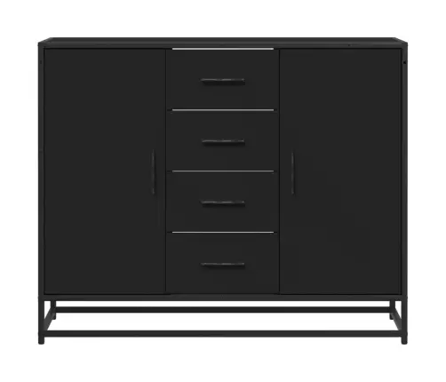 Plaukts, Melns, 92X35X76 Cm, Inženierijas Koks Vidaxl