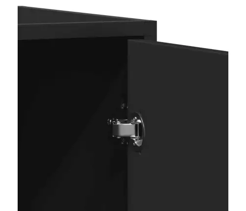 Plaukts, Melns, 92X35X76 Cm, Inženierijas Koks Vidaxl