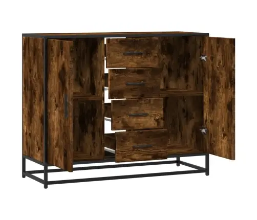 Kumode, Ozolkoka Krāsa, 92X35X76 Cm, Inženierijas Koks Vidaxl