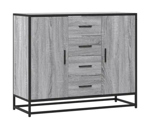 Kumode, Pelēka Ozolkoka, 92X35X76 Cm, Inženierijas Koks Vidaxl