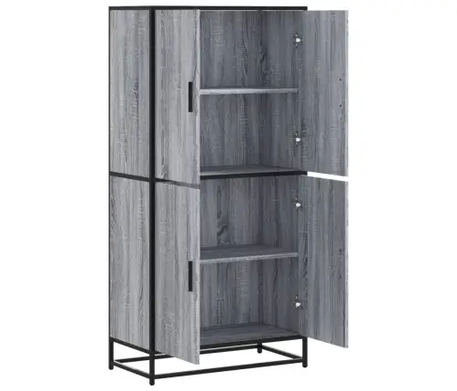 Augstā Dēlis Pelēka Ozolkoka 68X35X139 Cm Inženierijas Koks Vidaxl