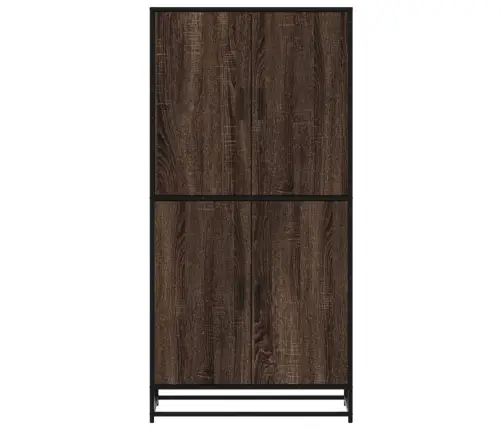 Augstā Dēlis Brūna Ozolkoka 68X35X139 Cm Inženierijas Koks Vidaxl