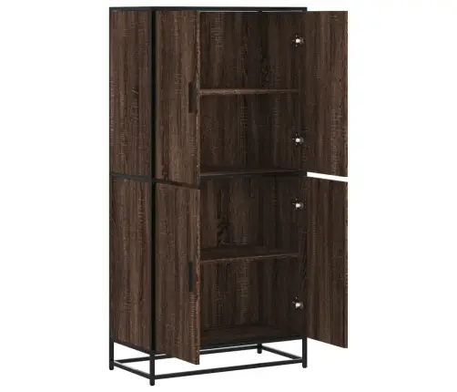 Augstā Dēlis Brūna Ozolkoka 68X35X139 Cm Inženierijas Koks Vidaxl