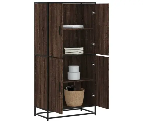 Augstā Dēlis Brūna Ozolkoka 68X35X139 Cm Inženierijas Koks Vidaxl