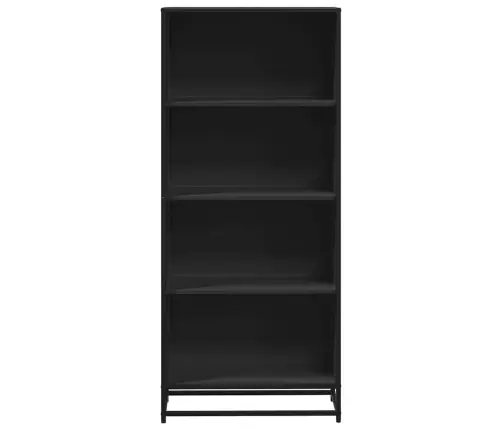 Grāmatu Plaukts, Melns, 60X35X139 Cm, Inženierijas Koks Vidaxl