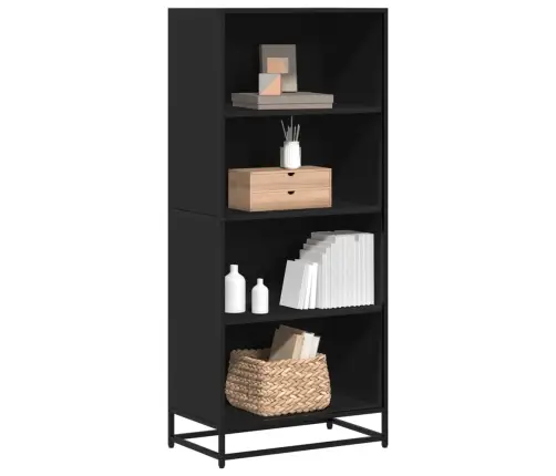 Grāmatu Plaukts, Melns, 60X35X139 Cm, Inženierijas Koks Vidaxl