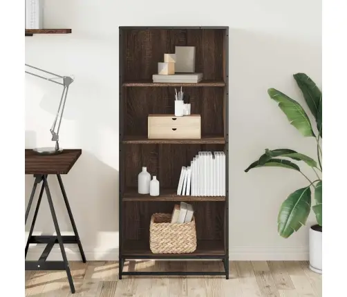 Raamaturiiul, Pruun Tamm, 60X35X139 cm Tehispuit