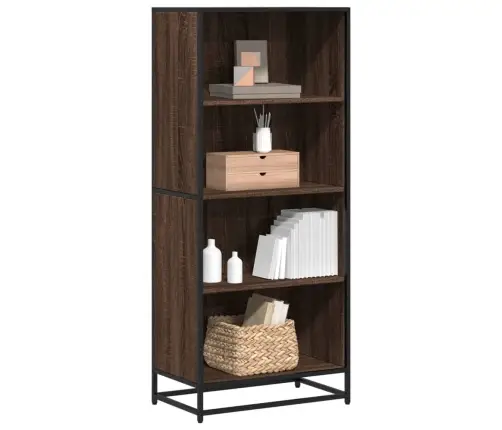 Raamaturiiul, Pruun Tamm, 60X35X139 cm Tehispuit