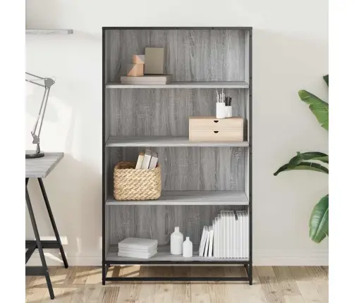 Raamatualus, Hall Sonoma Tamm, 80,5X35X139 cm Tehispuit