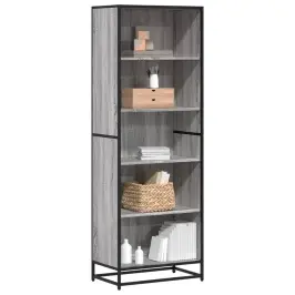 Raamatualus, Hall Sonoma Tamm, 60X35X170,5 cm Tehispuit