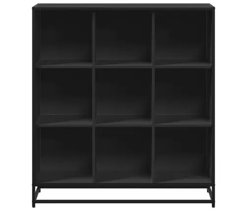 Grāmatplaukts Melns 97,5X33X107,5 Cm Inženierijas Koks&Metāls Vidaxl