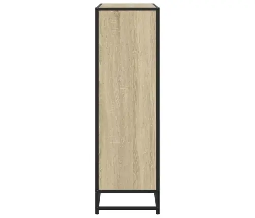 Grāmatplaukts Ozola 97,5X33X107,5 Cm Inženierijas Koks, Metāls Vidaxl