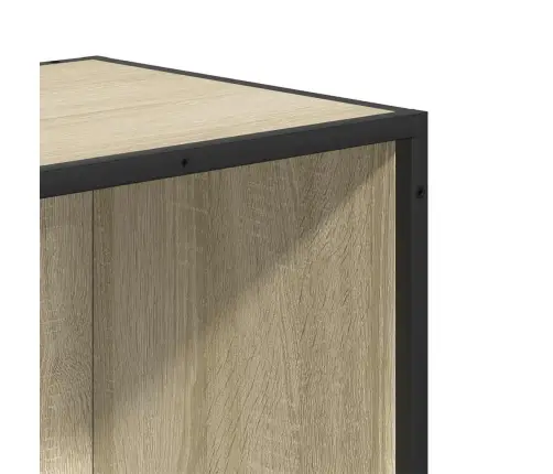 Grāmatplaukts Ozola 97,5X33X107,5 Cm Inženierijas Koks, Metāls Vidaxl